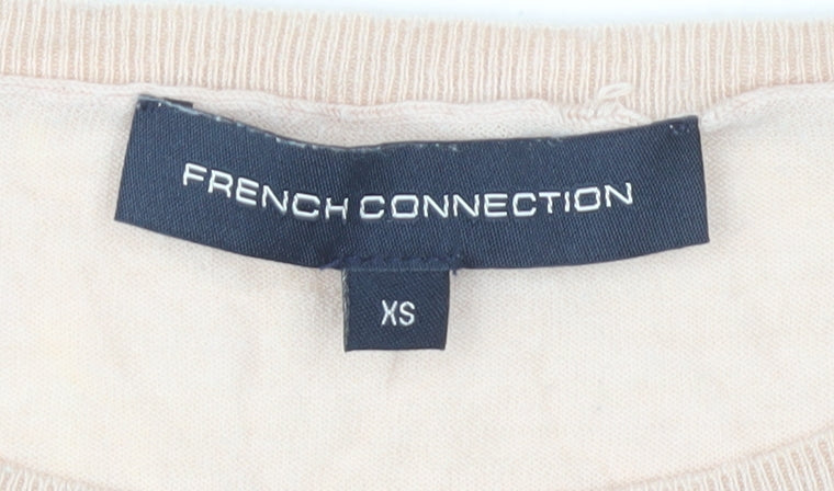 French Connection Women's Ivory 3/4 Sleeve Jumper XS