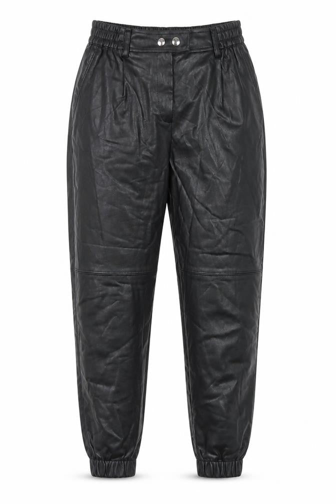 Front view of Bershka Women's Black Jogger Trousers, size M