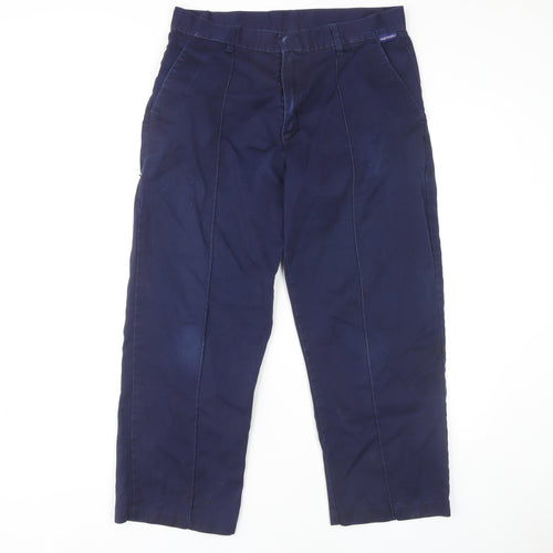 Portwest Men's Blue Regular Fit Trousers, Size 34
