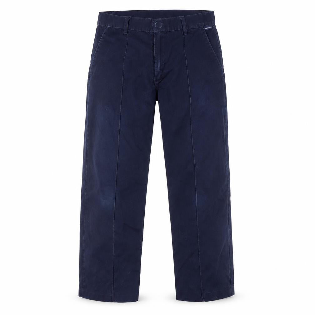 Front view of Portwest Men's Blue Regular Fit Trousers, size 34
