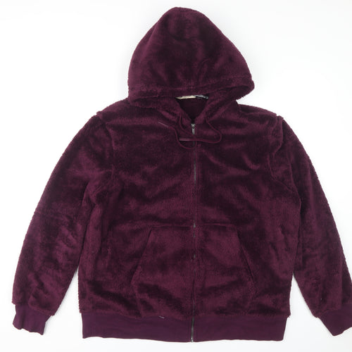 Marks and Spencer Unisex Purple Fleece Hoodie XL