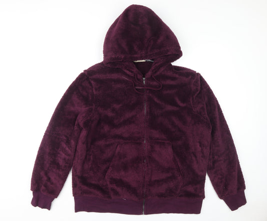 Marks and Spencer Unisex Purple Fleece Hoodie XL