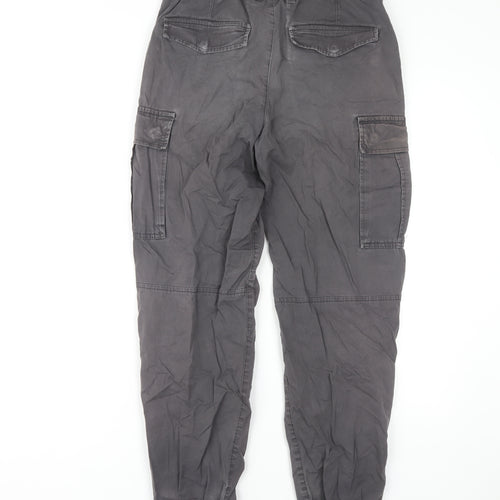H&M Men's Grey XS Cargo Trousers, Regular Fit