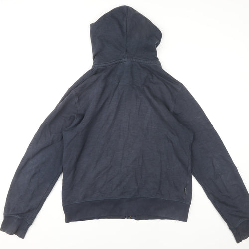 Trespass Unisex Blue Full Zip Hoodie, Size L, Casual Cotton