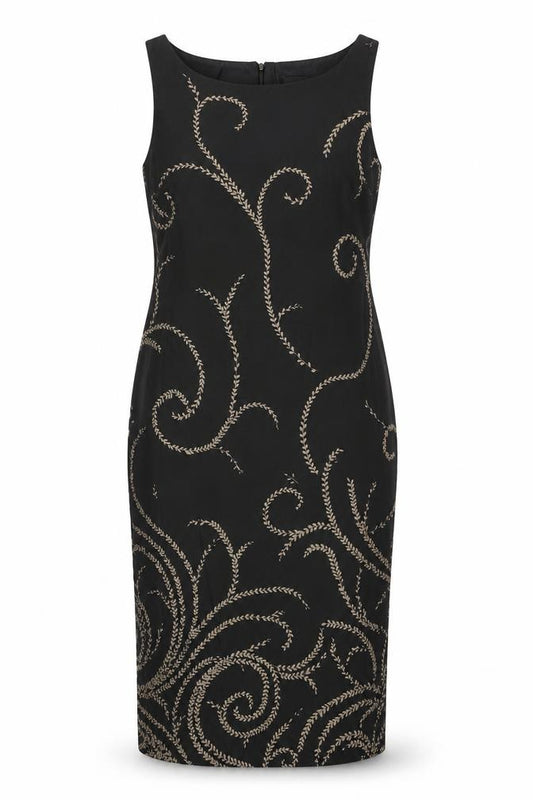 Front view of Richards Women's Black Sheath Dress, size 12