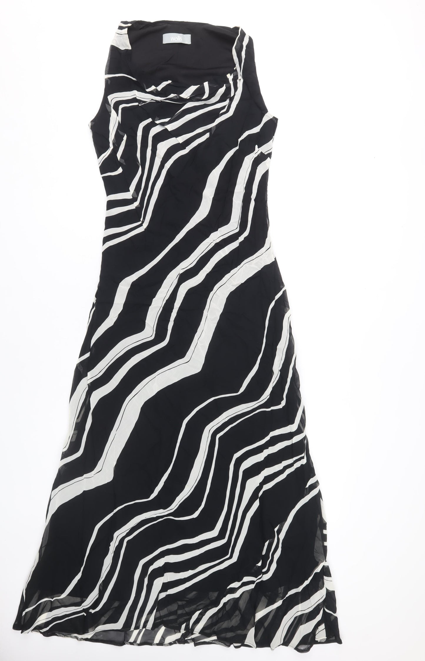 Wallis Women's Black Geometric Cowl Neck Dress