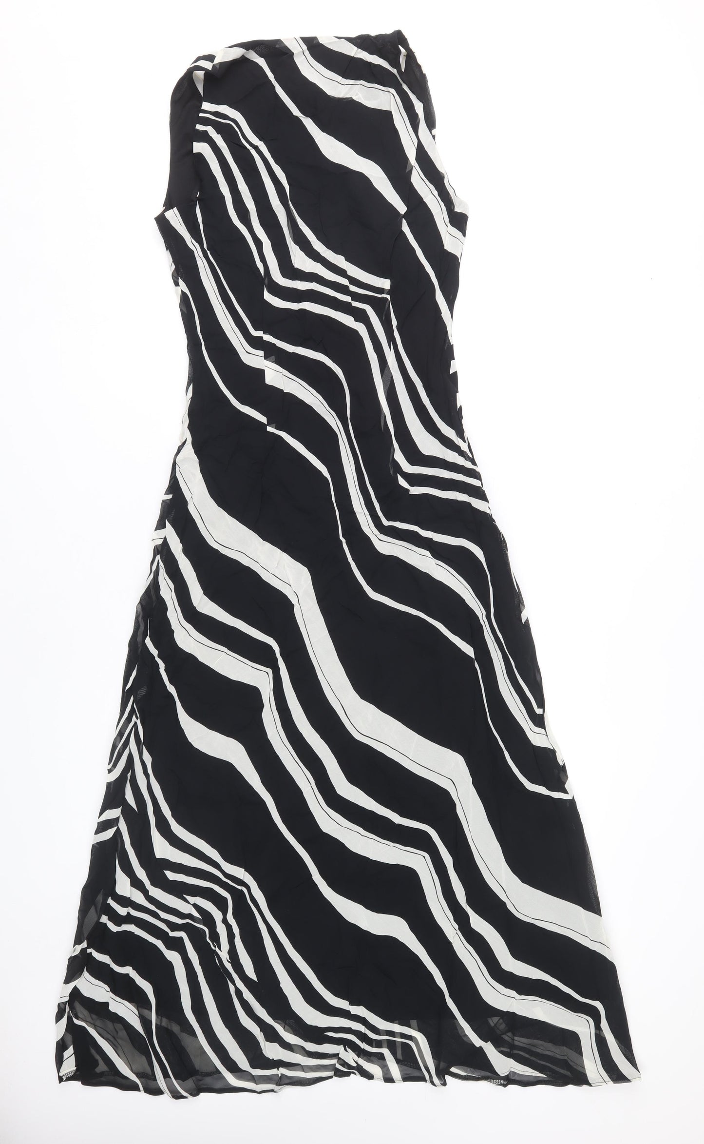 Wallis Women's Black Geometric Cowl Neck Dress