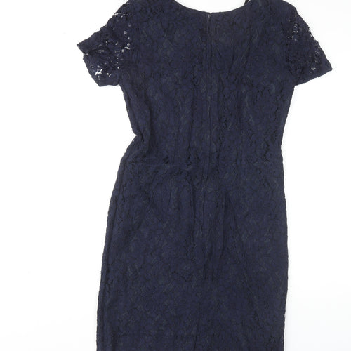 Etam Women's Blue Lace Sheath Dress Size 12