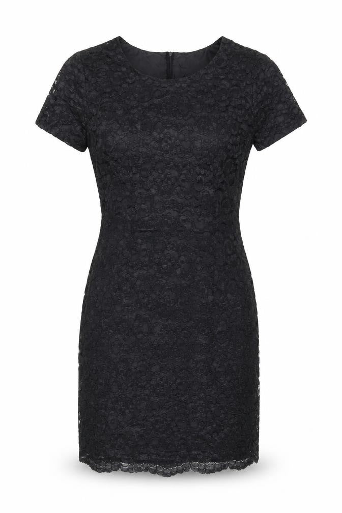 Classic Woman Black Lace Sheath Dress Size 12