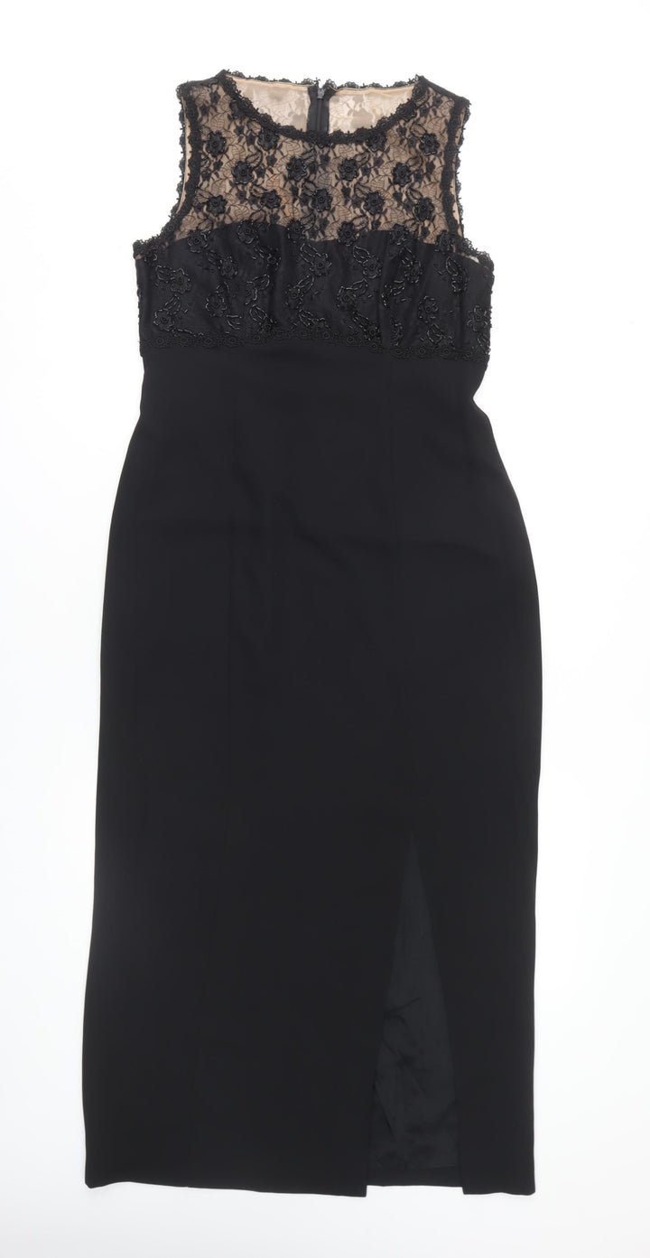 Début Women's Black Midi Sheath Dress Size 12