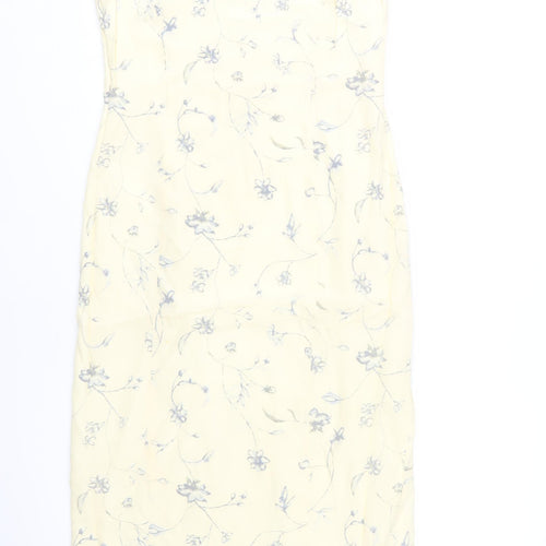 Richards Ivory Silk Floral Dress, Size 12, Women's Summer Wear