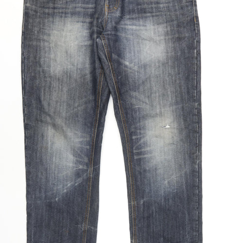Easy Men's Blue Straight Leg Jeans Size 36L