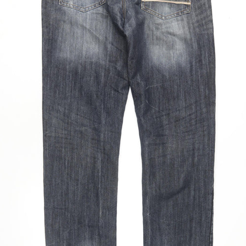 Easy Men's Blue Straight Leg Jeans Size 36L