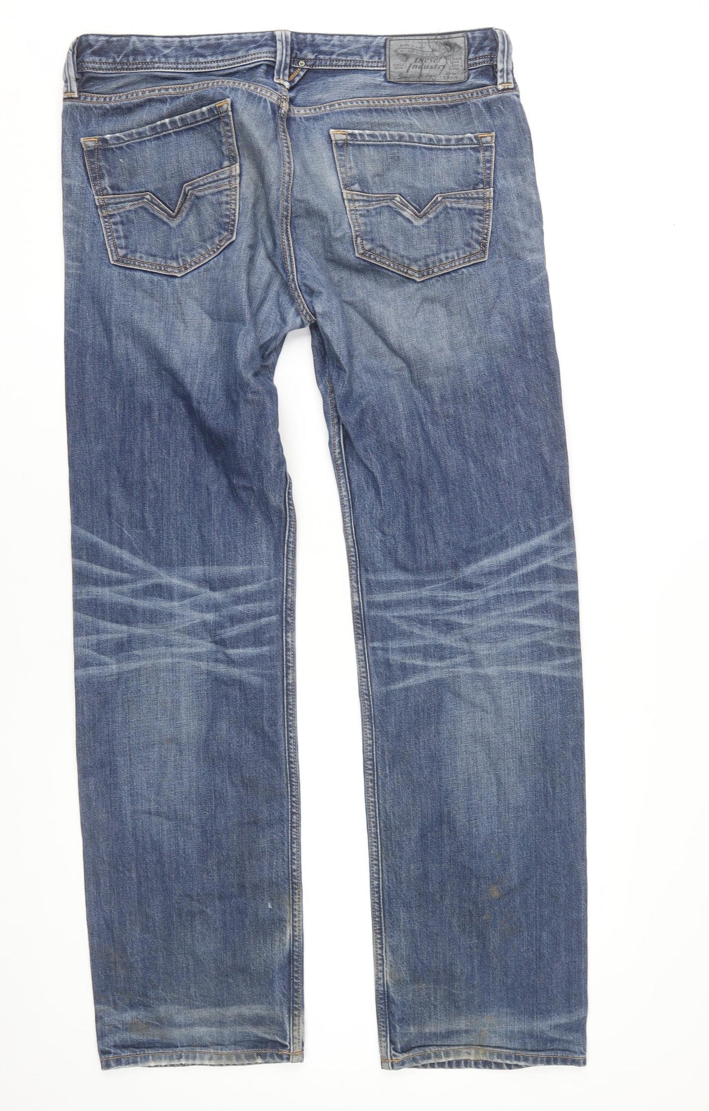 Diesel Men's Blue Straight Jeans Size 36