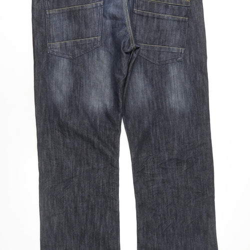 Crafted Men's Blue Straight Jeans, Size 36 Regular