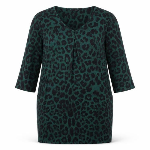 Roman Originals Women's Green Animal Print Dress - Size 14