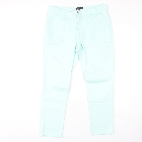 Mango Women's Light Blue Straight Leg Jeans Size 14