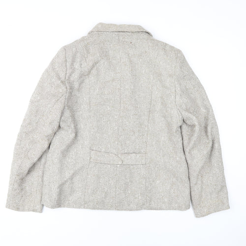 Eastex Women's Beige Tweed Blazer Size 14