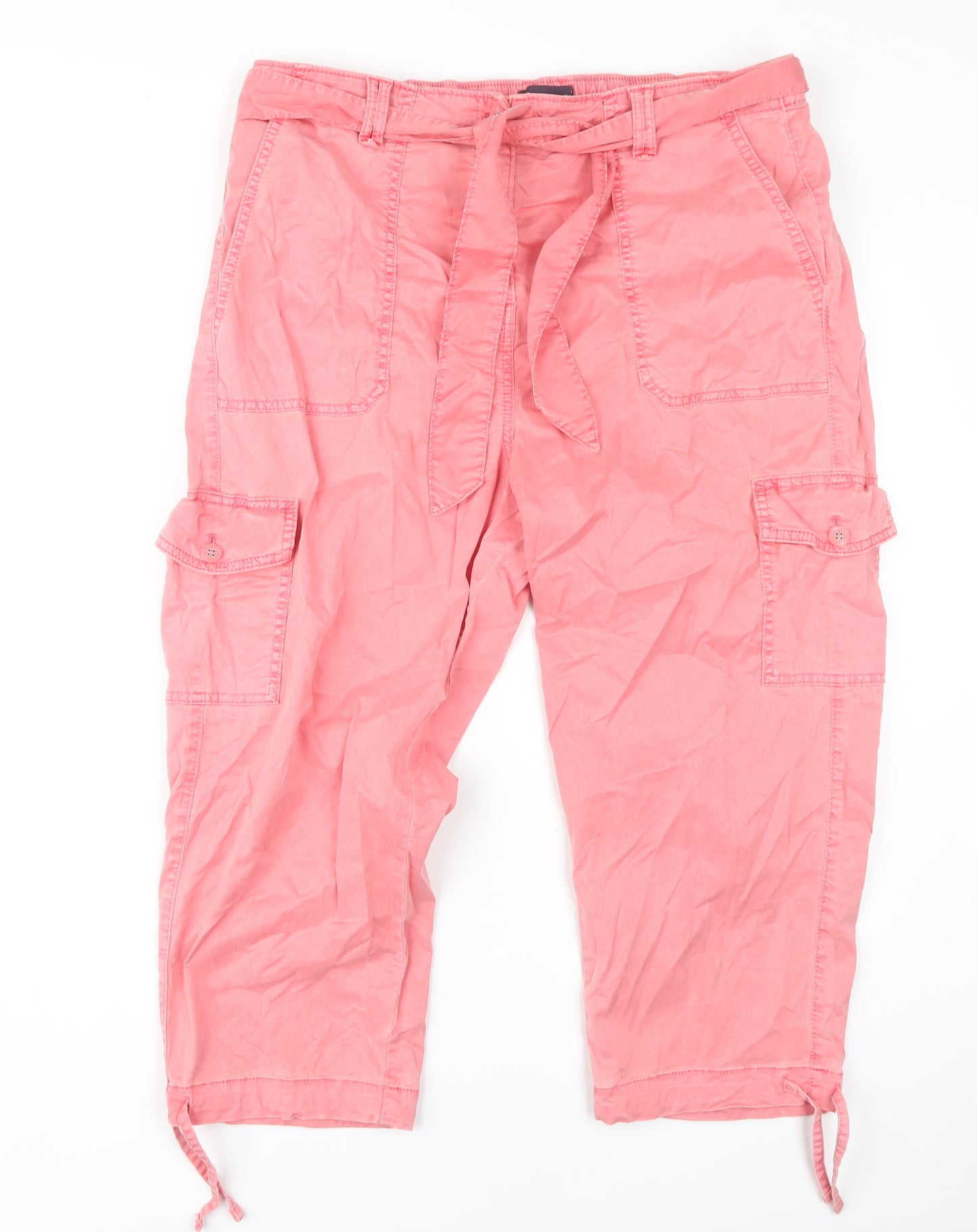 Marks and Spencer Women's Pink Cargo Trousers Size 18