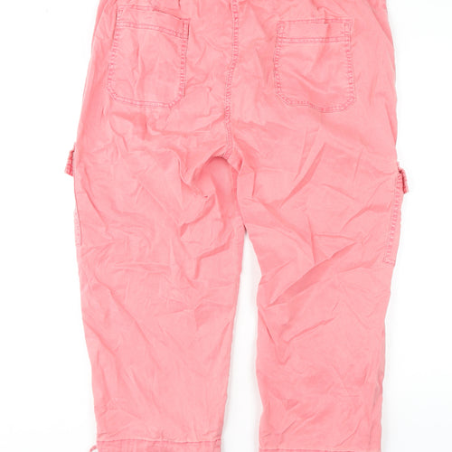 Marks and Spencer Women's Pink Cargo Trousers Size 18
