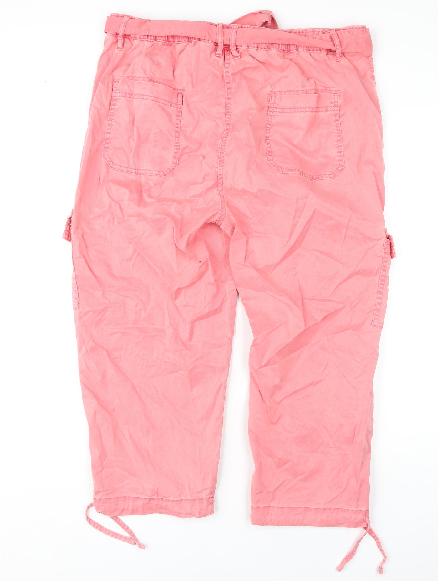 Marks and Spencer Women's Pink Cargo Trousers Size 18