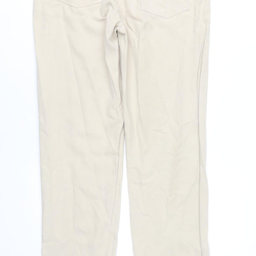 Classics Beige Women's Trousers, Size 12, Relaxed Fit