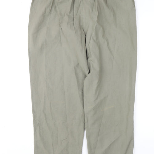 Classics Women's Green Trousers, Size 14, Cotton Casual