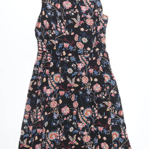 Monsoon Women's Black Floral Dress Size 10
