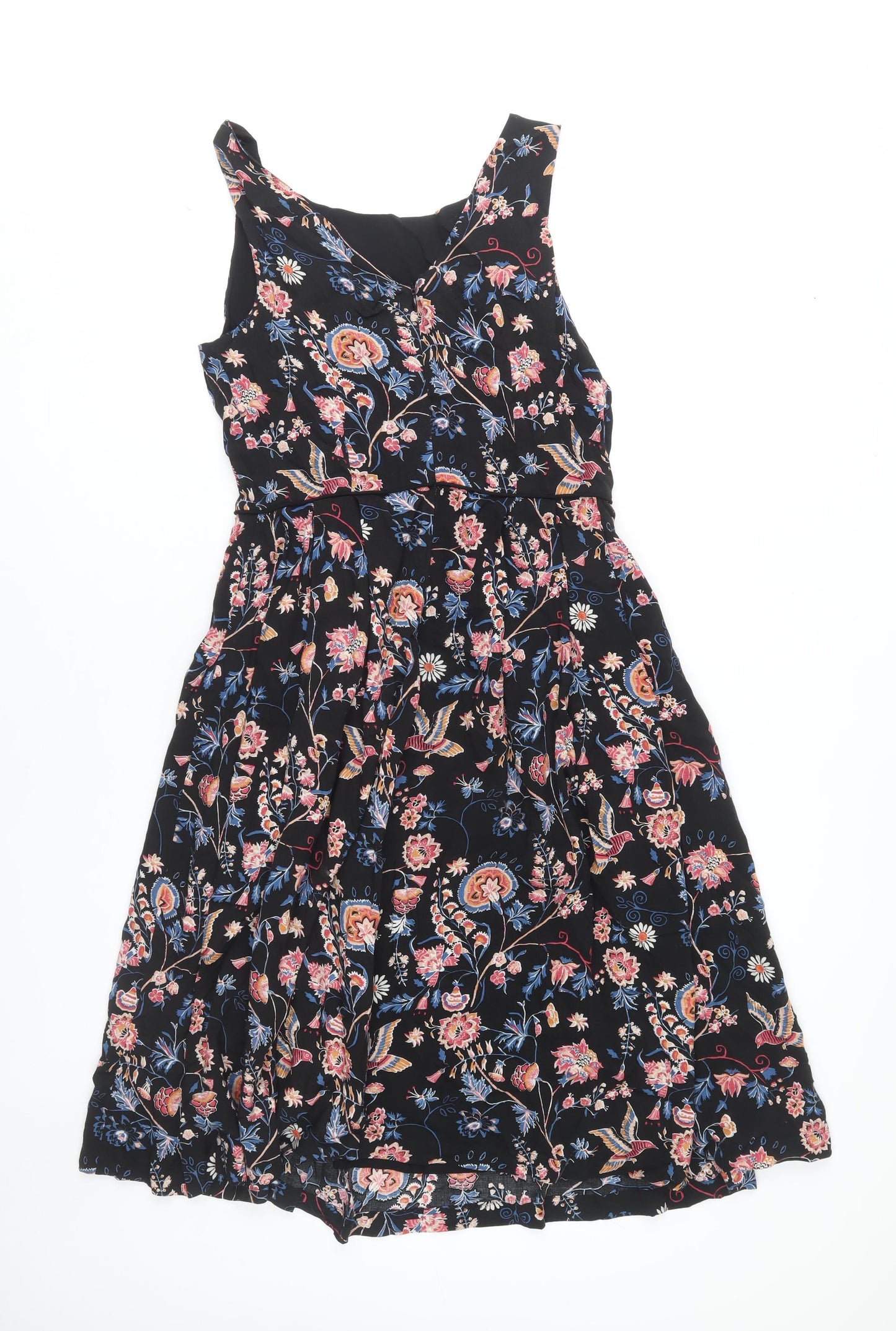 Monsoon Women's Black Floral Dress Size 10