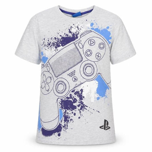 Fashion UK PlayStation Grey Boys T-Shirt Size 9-10 Gaming