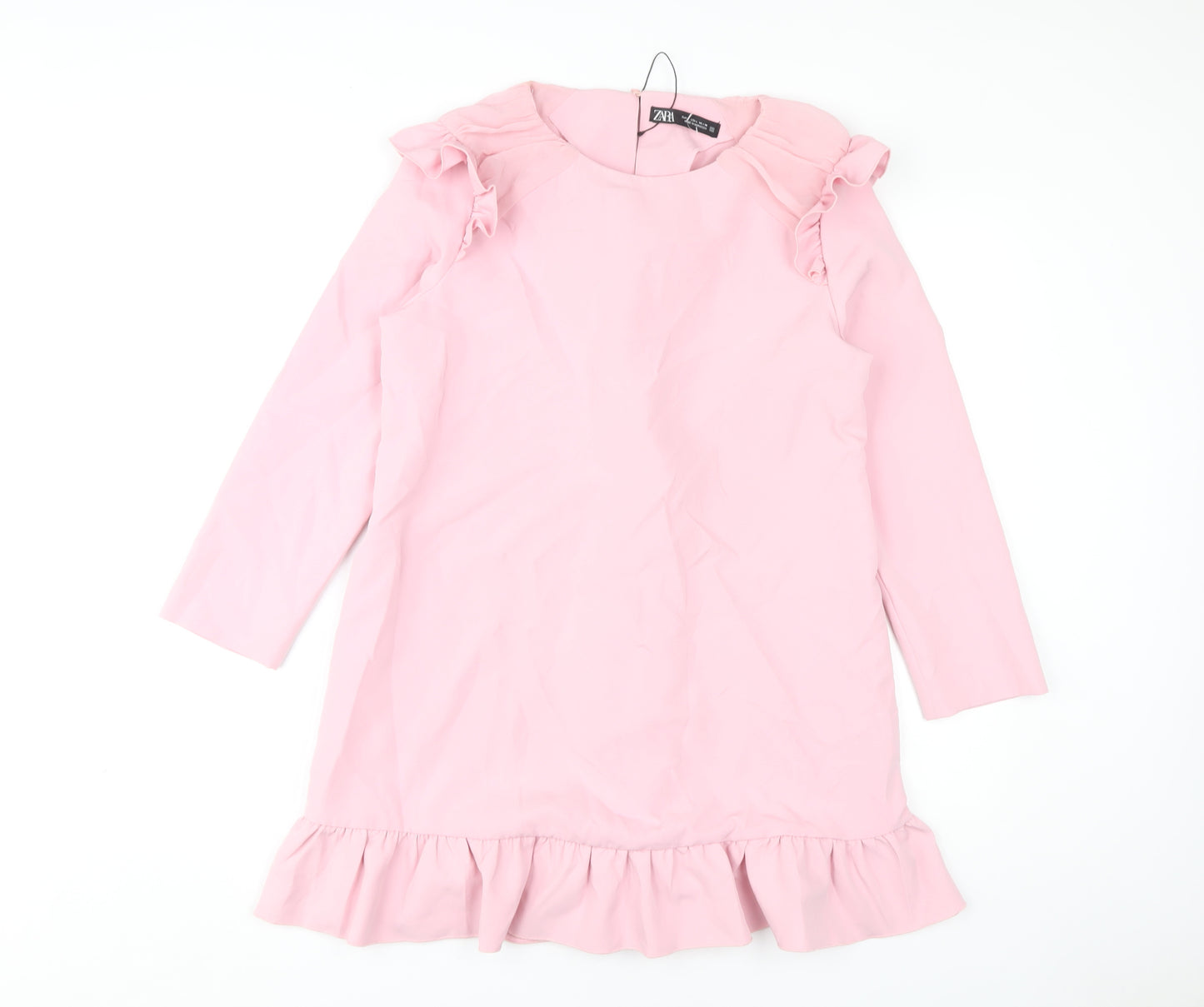 Zara Women's Pink Long Sleeve Dress Size 12