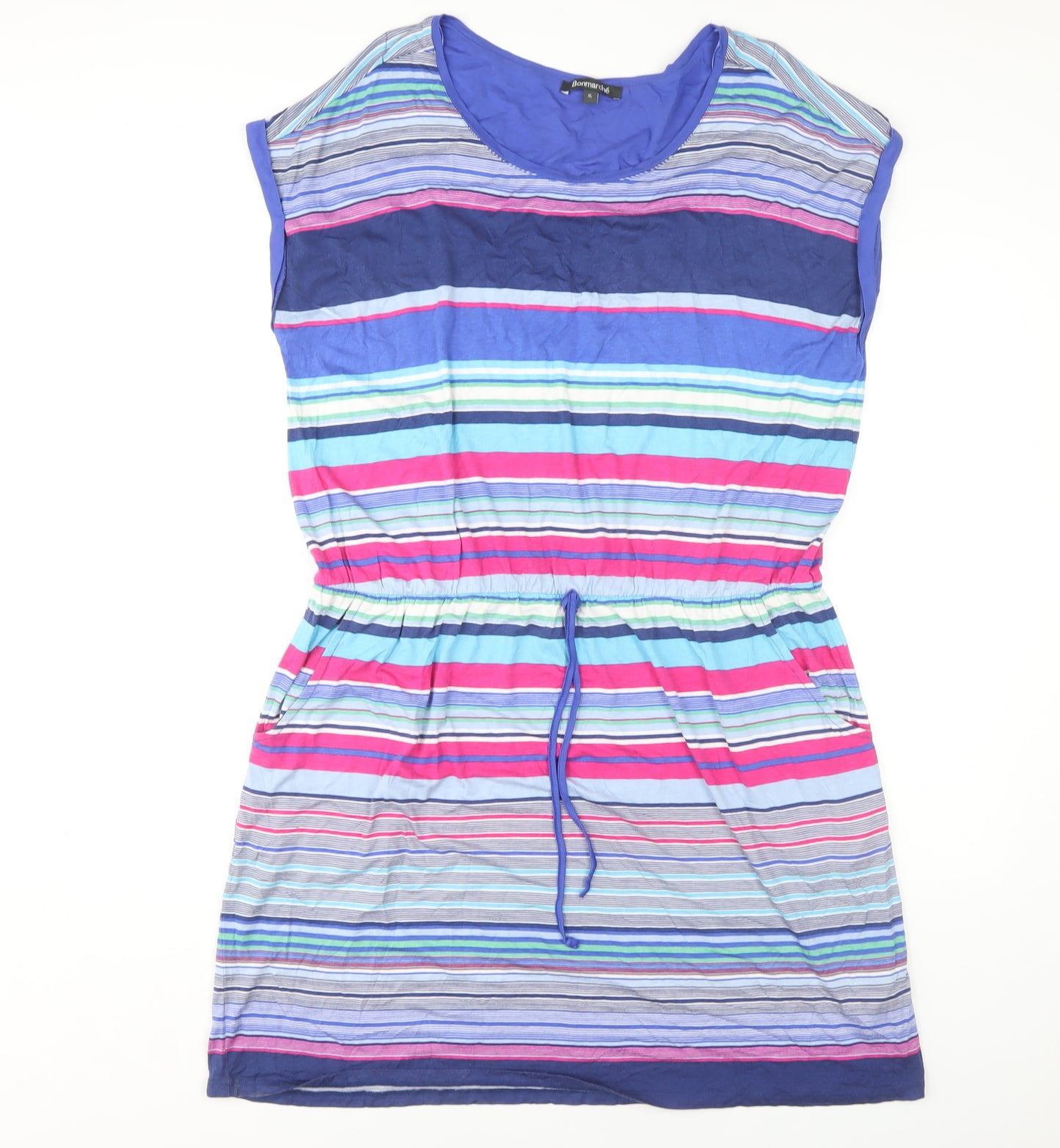 Bonmarché Women's Multicoloured Striped Dress XL