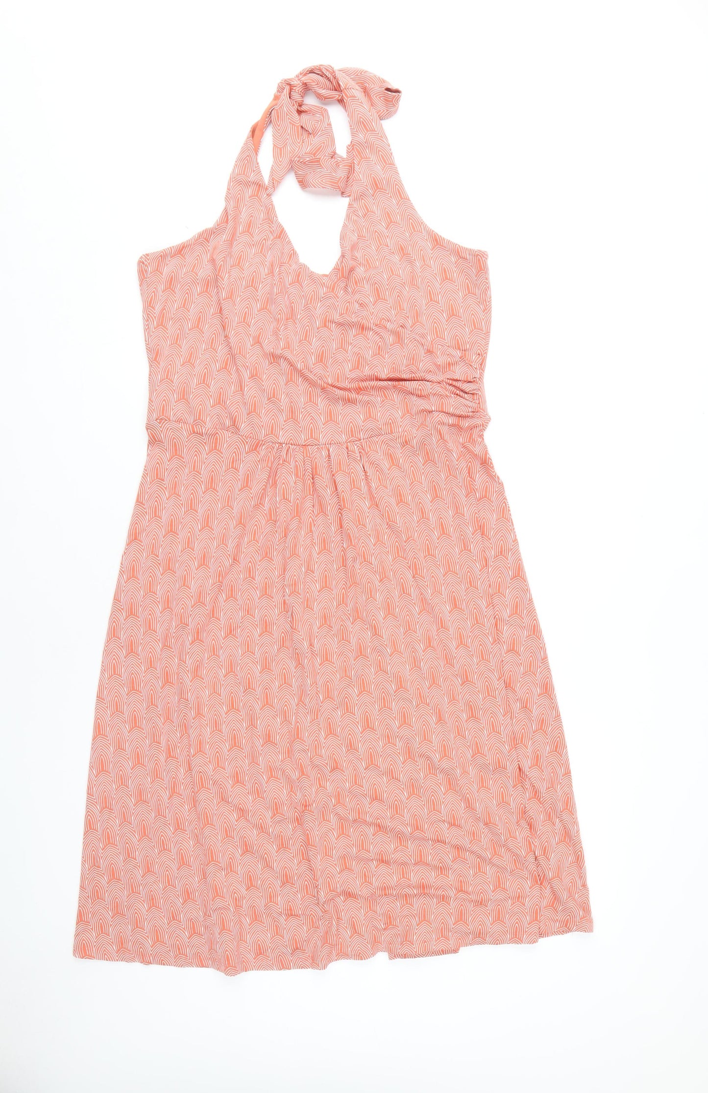Boden Women's Orange Halter Dress, Size 18L, Lightweight