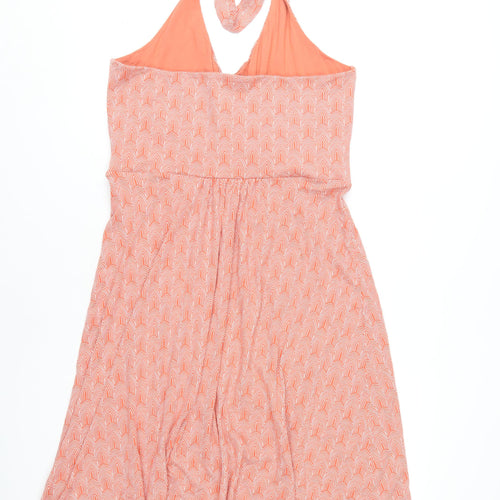 Boden Women's Orange Halter Dress, Size 18L, Lightweight