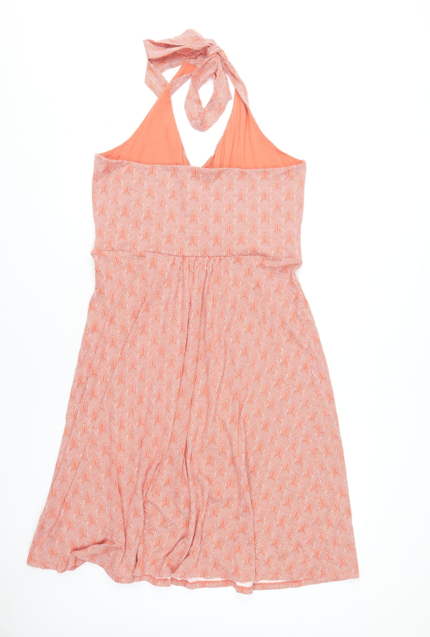 Boden Women's Orange Halter Dress, Size 18L, Lightweight