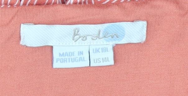 Boden Women's Orange Halter Dress, Size 18L, Lightweight