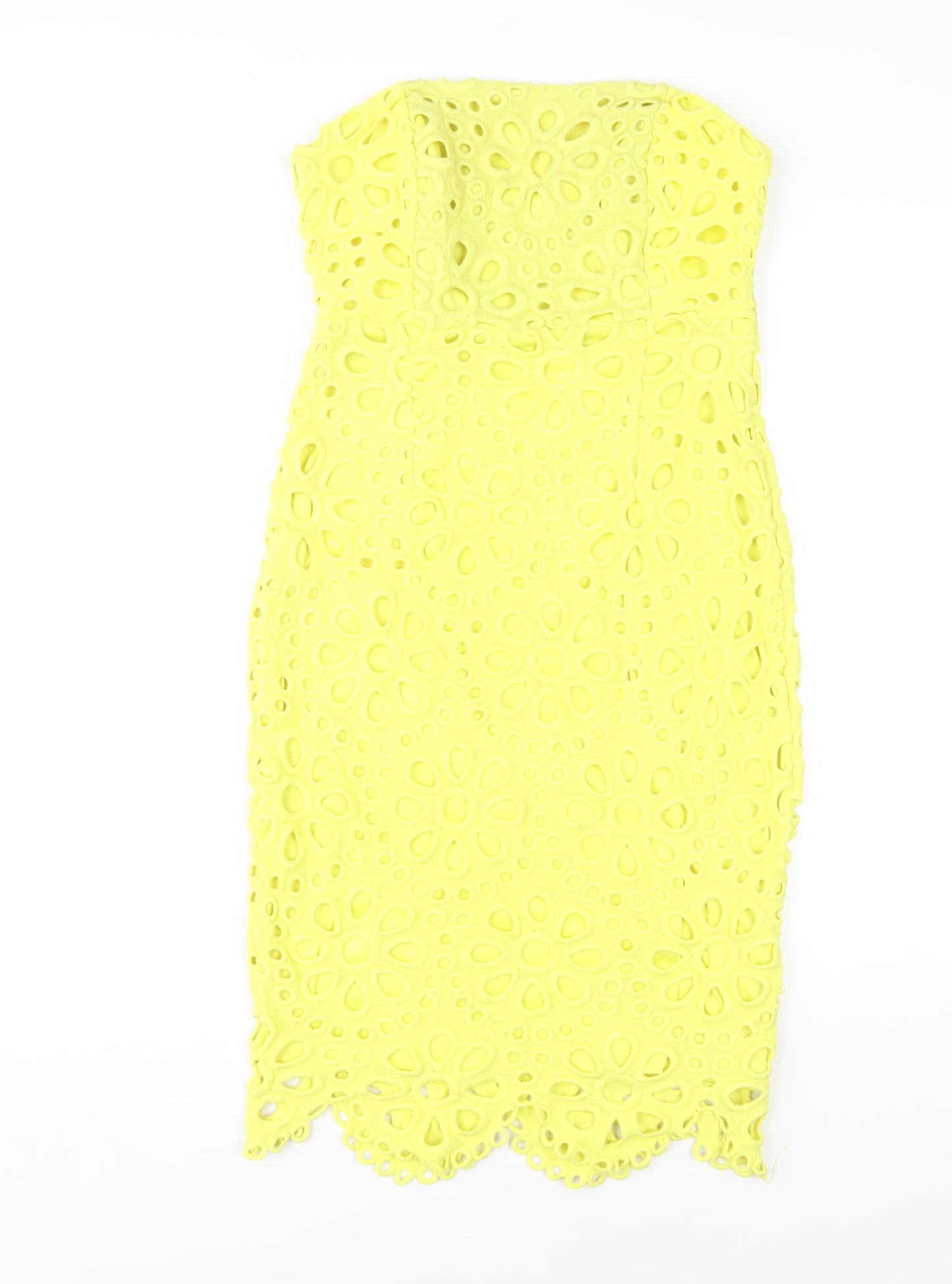 Myleene Klass Women's Yellow Bodycon Midi Dress, Size 10