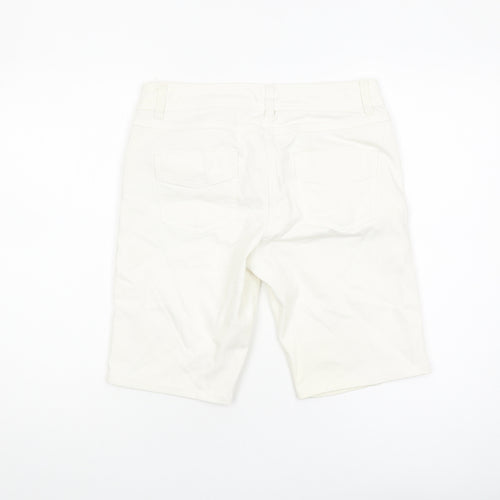 Principles Women's White Chino Shorts Size 10, Regular Fit