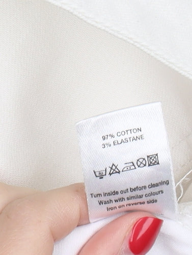 Principles Women's White Chino Shorts Size 10, Regular Fit