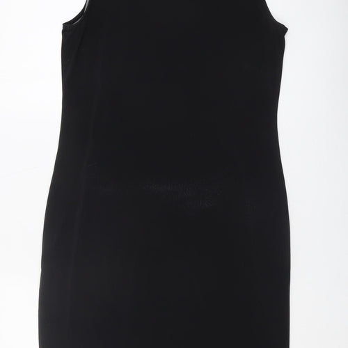 Marks and Spencer Women's Black Floral Sheath Dress Size 12