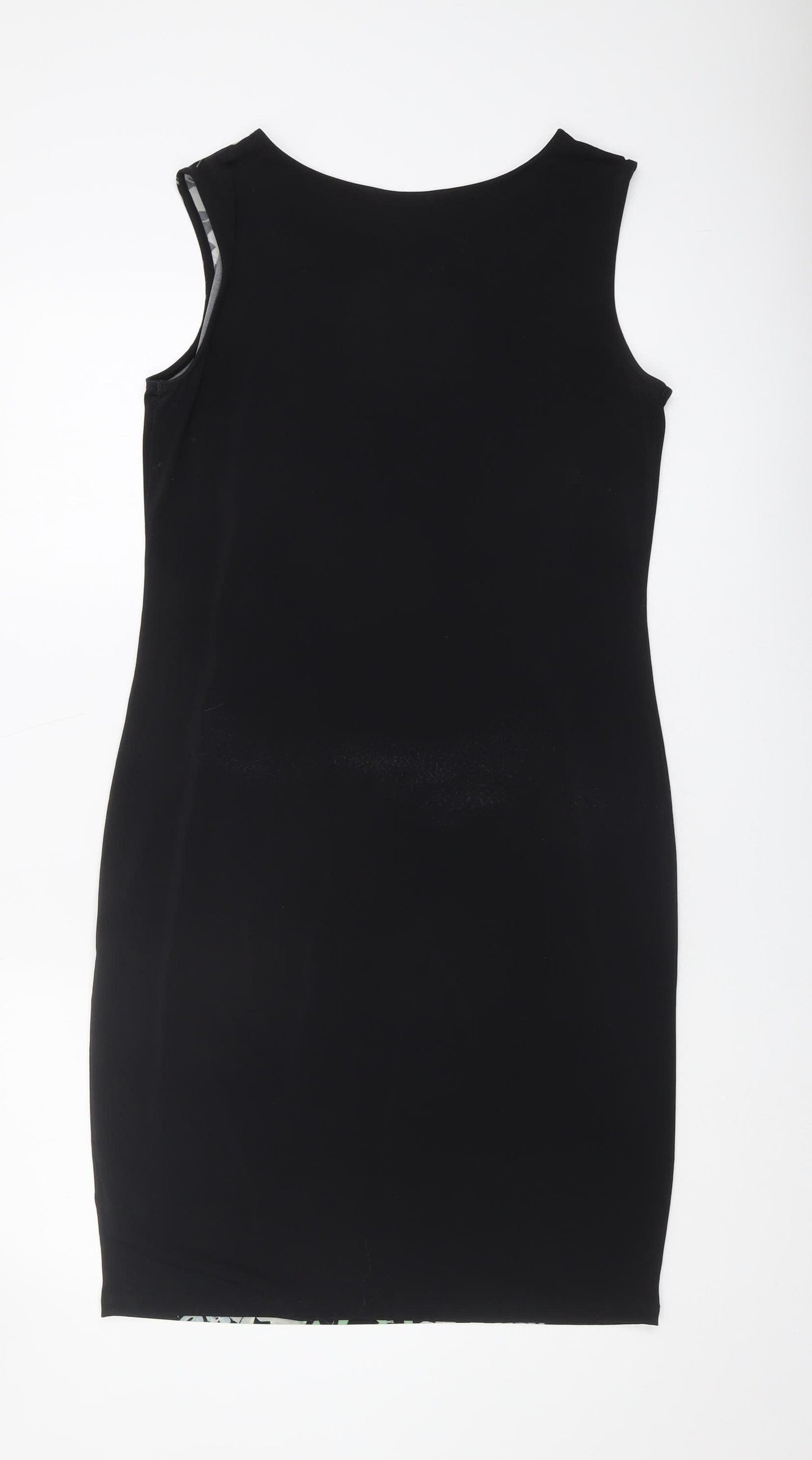 Marks and Spencer Women's Black Floral Sheath Dress Size 12
