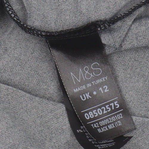Marks and Spencer Women's Black Floral Sheath Dress Size 12