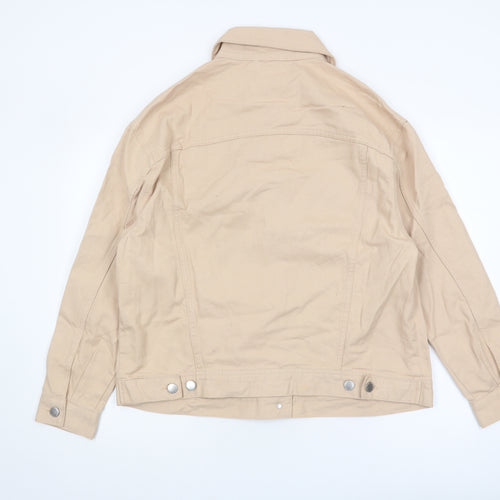 H&M Women's Beige Cotton Jacket L Casual
