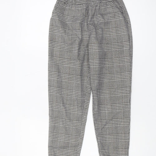 Next Girls Grey Check Trousers, Size 10 Years, Elastic Waist