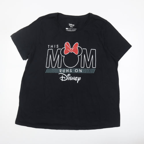 Disney Black Minnie Mouse Women's T-Shirt 3XL