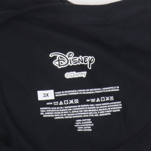 Disney Black Minnie Mouse Women's T-Shirt 3XL