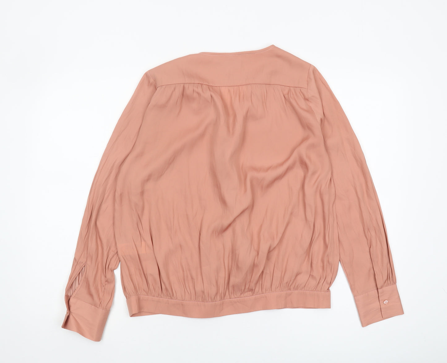 La Redoute Women's Pink Wrap Blouse Size 10