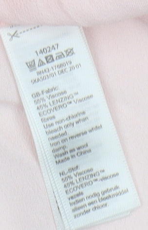 Monsoon Women's Pink Chiffon Blouse, M, V-Neck, Flutter Sleeve