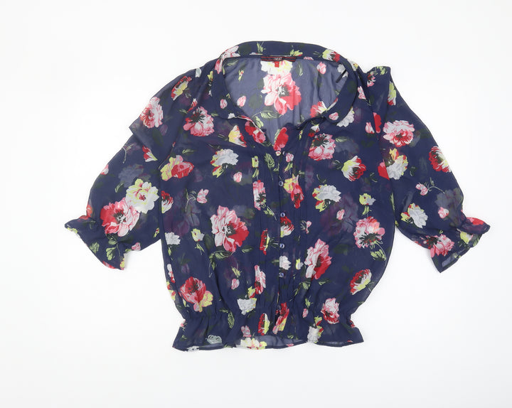 Next Women's Multicoloured Floral Blouse 14 Casual