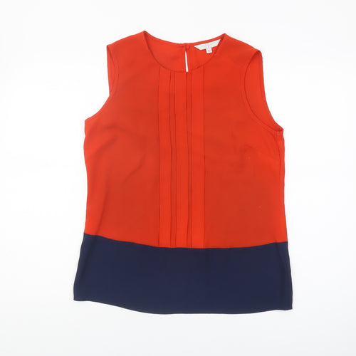 Jasper Conran Women's Red Colourblock Blouse Size 8
